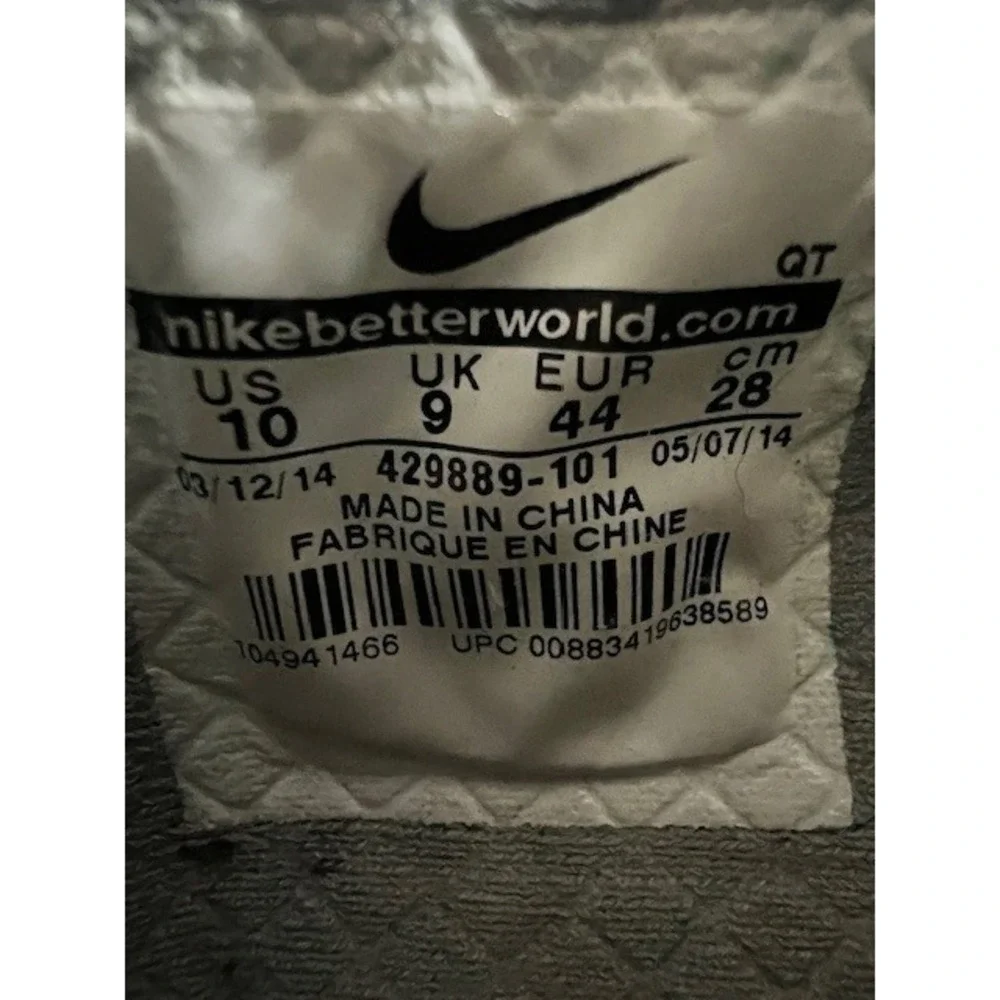 NIKE Air Max 2014 Men Sneakers Shoes White Silver/Gold Size‎ 10 429889 101